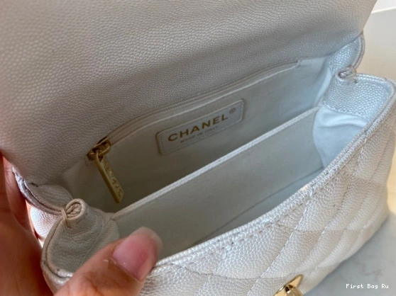 Firstbag Ru WITH BAG MINI CHANEL HANDLE FLAP TOP 0813